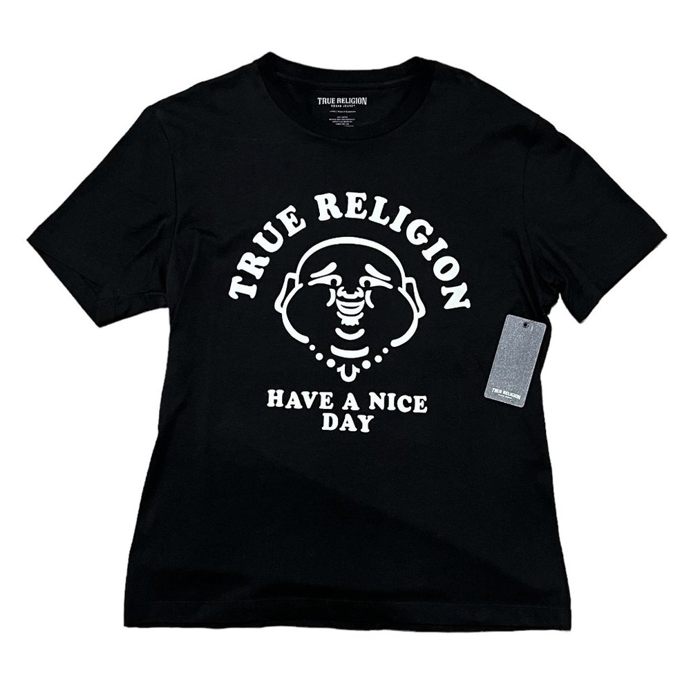 Jet Black - True Religion - Have A Nice Day T shirt